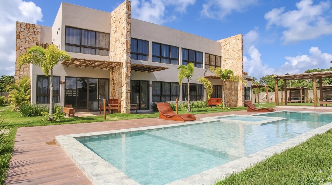 Mansão de alto padrão com piscina na Reserva do Toque, São Miguel dos Milagres